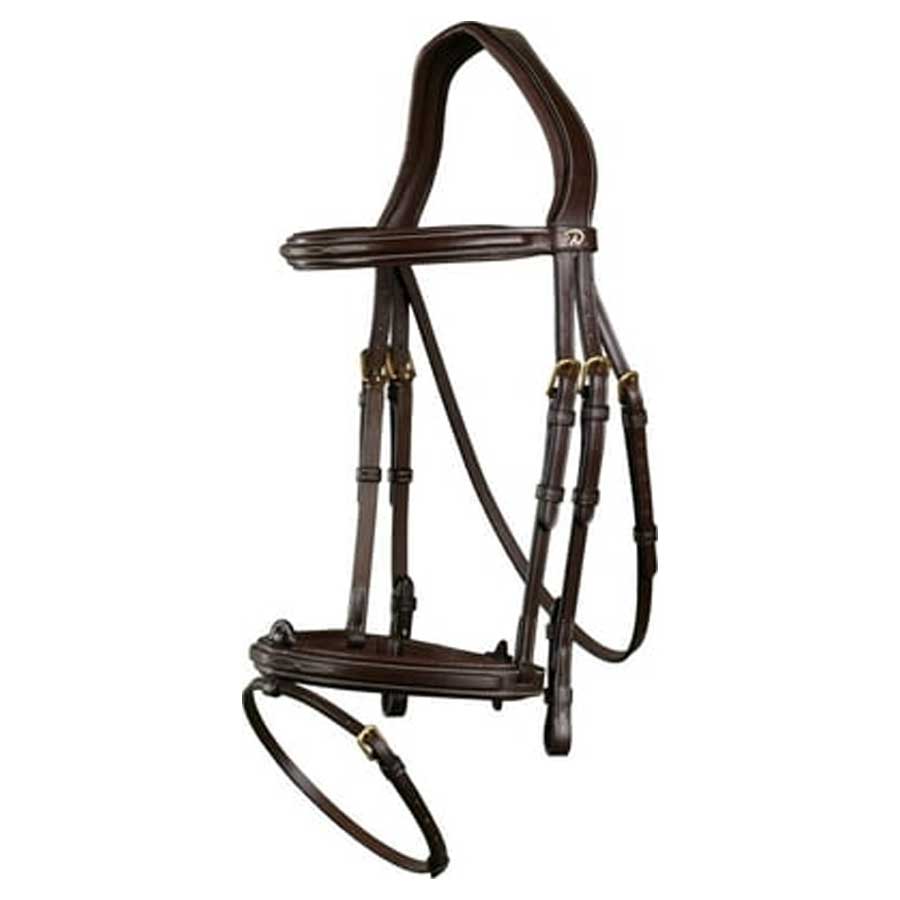 Flash-Noseband-Bridle-Brown